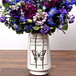 Purple and Blue Flower Arrangement