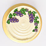 Purple Aster Flowers Red velvet Cake Half Kg