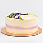 Purple Aster Flowers Vanilla Cake One Kg