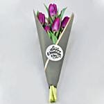 Purple Tulips Bunch for Women Day
