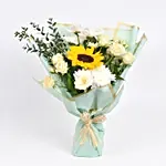 Sunflower and Roses bunch