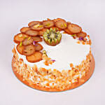 Rakhi Special Half Kg Vanilla Cake Topped With Gulab Jamun And Kiwi
