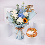 Rakhi Special Vanilla Cake With Flowers