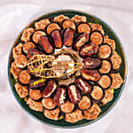 طبق تمور و حلويات العيد