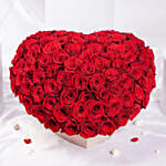 Red Roses Valentines Heart Shape Box