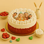 Red Velvet Photo Cake For Birthday Half kg