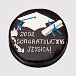 Round Graduation Red Velvet Cake