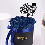 صندوق أزهار ملكي للأب مع كيك