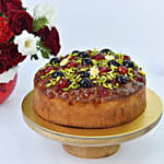 Seasons Greetings Flowers with Cherry Plum Cake