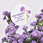 September Birthday Flower with Printed Diary