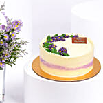 September Birthday Wishes Aster Flowers With Cake