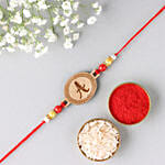 Sneh Personalised Small Oval Shaped Rakhi N Rasgulla