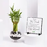 بامبو أمنيات التقاعد مع شهادة تقدير