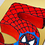Spiderman Number 5 Vanilla Cake