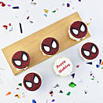 كب كيك سبايدرمان لعيد ميلاد سعيد