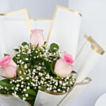 Splendid Pink Rose Bouquet
