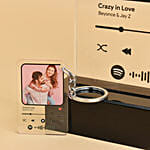 مصباح اكريليك مضيئ ومخصص بصورة شخصية وأغنية خاصة