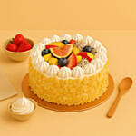 كيكة الفواكه بدون سكر | نصف كيلو