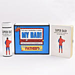 بوكس هدايا قارورة ودفتر ملاحظات مخصصة لعيد الأب