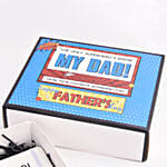 بوكس هدايا قارورة ودفتر ملاحظات مخصصة لعيد الأب