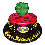 Superheroes At One Place Cake Chocolate