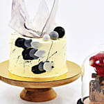 Tiers of Joy Delectable Red Velvet Cake with Personalised Forever Rose