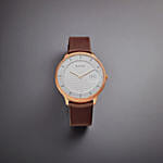 بوكس ورد ابيض و ساعة تيتان رجالية