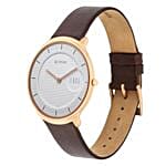 بوكس ورد ابيض و ساعة تيتان رجالية