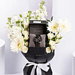 ساعة تيتان للرجال مع باقة ورد فاخره