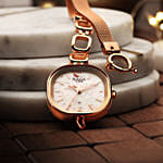 Titan Raga Delight Pink Dial Analog Watch for her - Paired with a Multicolor Flower Bouquet