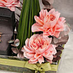 ساعة تيتان راجا نسائية وباقة ورد