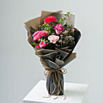 باقة ورد طبيعي متنوعة مع تغليف راقي