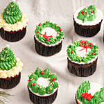 Tree And Wreath Cupcakes 12 Pcs