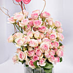 مزهرية ورد بينك عمرة مقبولة