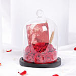 قلب فالنتينا كريستال سواروفسكي مع باقة ورد