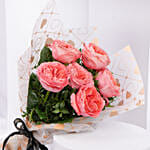 Valentines 6 Garden Roses Bouquet