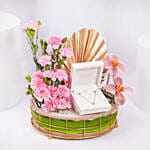 طقم فيغا قلب ألماس وأقراط لها