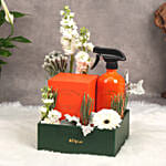 باقة ورد مع شمعة و معطر غرفة والاس آند كو