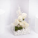 White flowers Acrylic Box