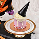 Witch Hat Halloween Flowers Bouquet With Hat Cake