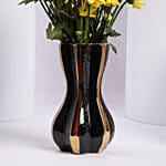Yellow Chrysanthemums in Premium Vase