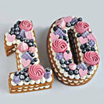 Yummy Number 10 Blueberries Vanilla Cake