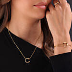 Cerruti 1881 Alessia Gold Plated Crystal Necklace And Earrings Set