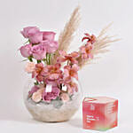 Tulips and Rose with Premium Tea