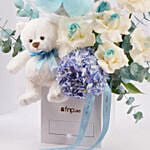 Its A Boy Bubble Bloom Arrangement Arabic