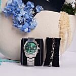 Maserati Watch Green Dial with Bracelet Gift set For Him