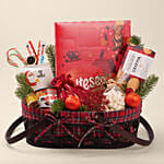 Red Plaid Christmas Magic Hamper