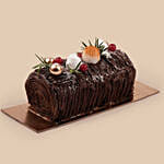 Christmas Decorated Yule Log Cake