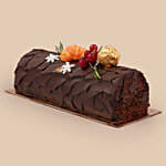 Classic Chocolate Yule Log Cake