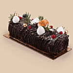 Festive Christmas Chocolate Yule Log Cake